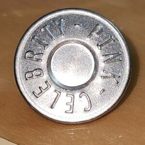 Celebrity Pink Silver Button